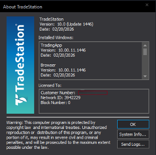 trade station customer number example
